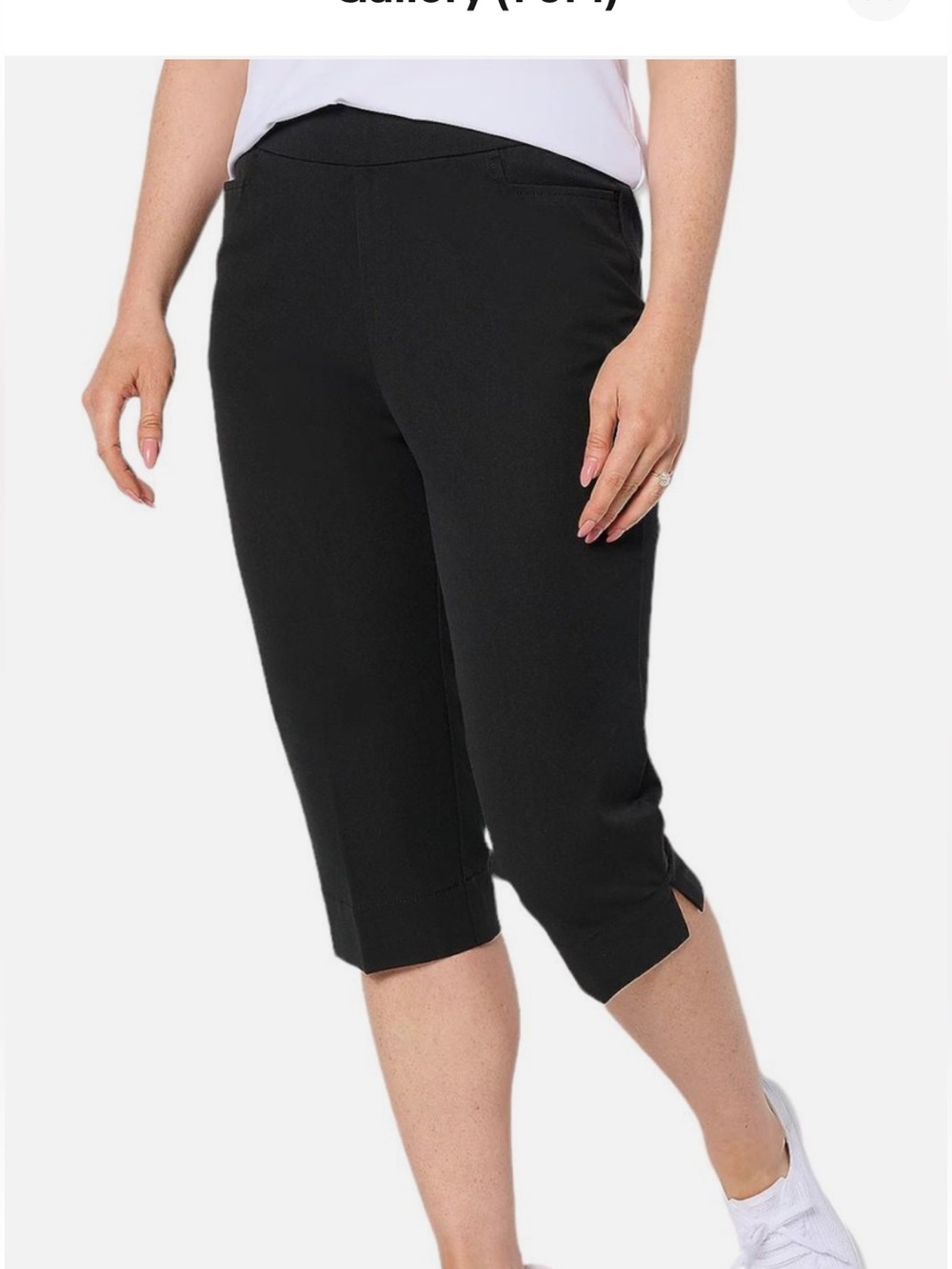 Issac Mizrahi Black Denim Pull-on Bermuda Shorts Sz 12